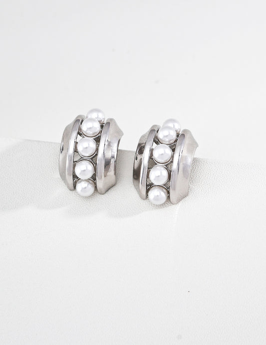 S925 Silver High Quality Shell Pearl Elegant Earrings