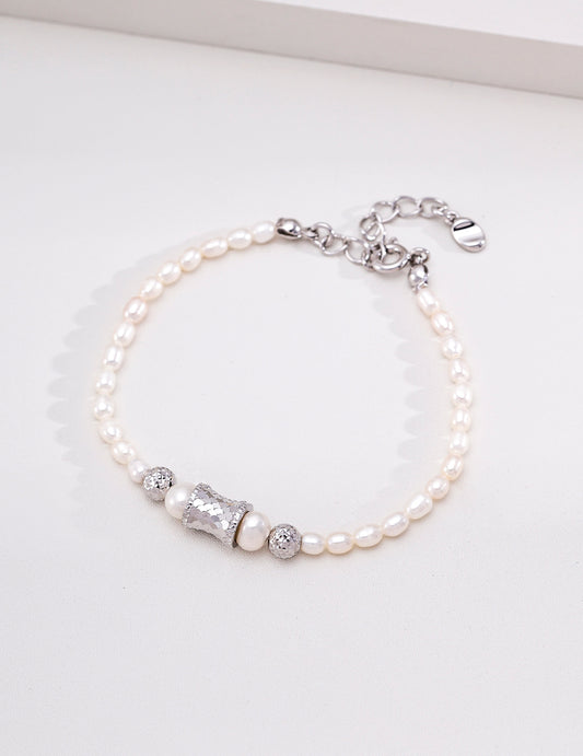 S925 Freshwater Pearl Vintage Style Bracelet SL0307