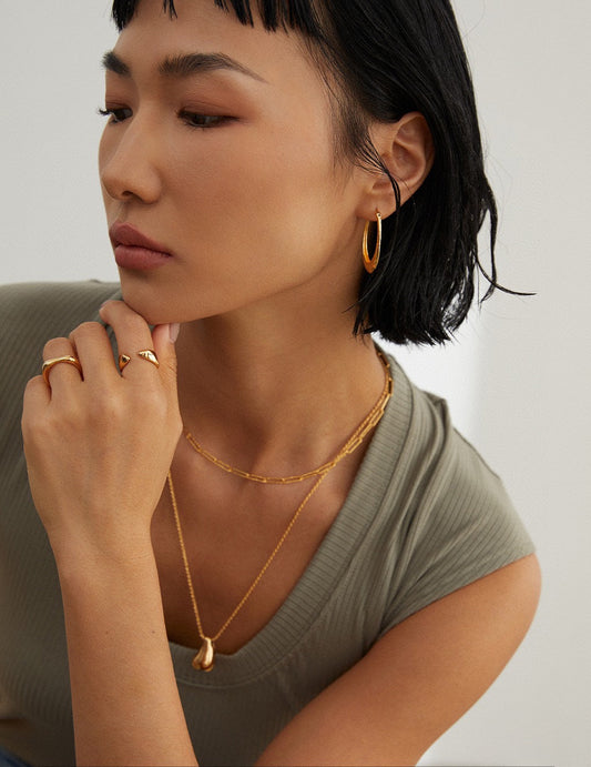 S925 French Minimalist Simple Plain Necklace