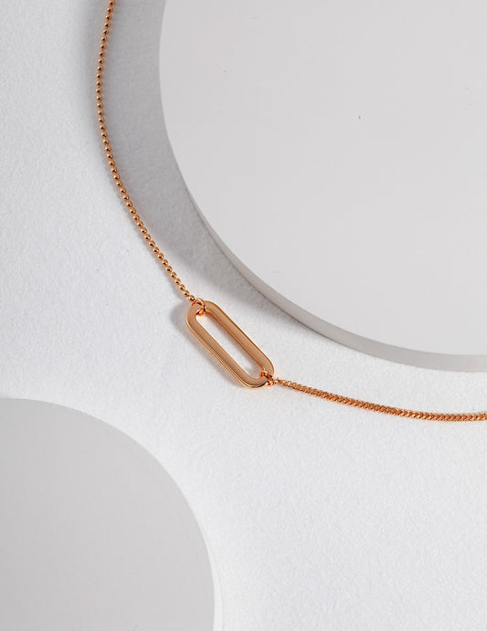 S925 French Minimalist Simple Plain Necklace