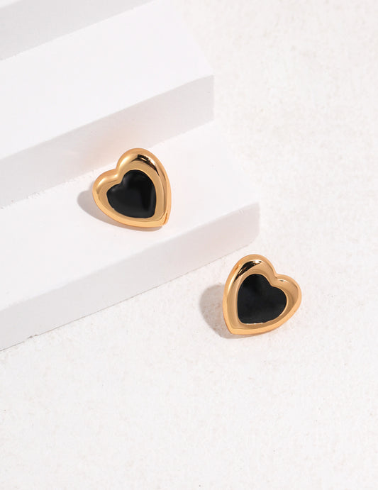 Silver 925 Heart Earrings: Sparkling Zirconia, French Style