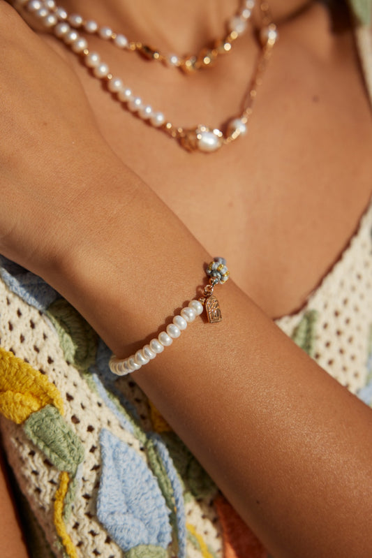 Freshwater Pearl Modern Chinese Bracelet Gold