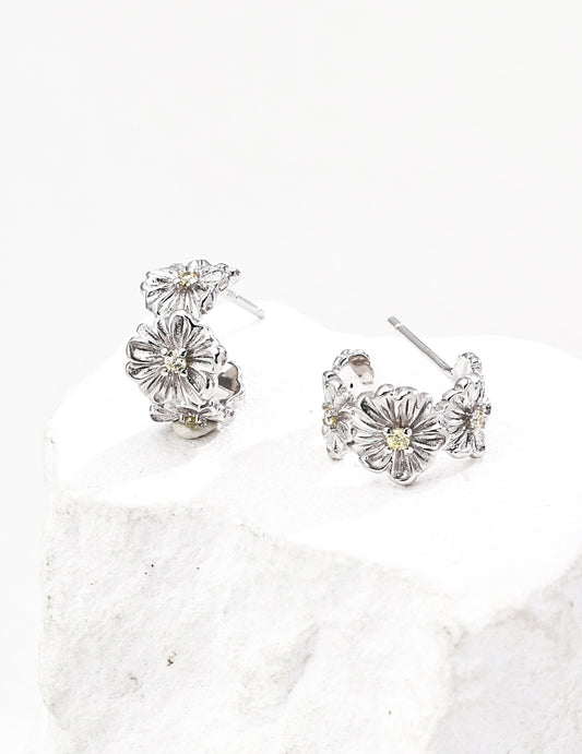 Silver 925 Zirconia Elegant Sparkle Fashion Earrings - 2 Colors
