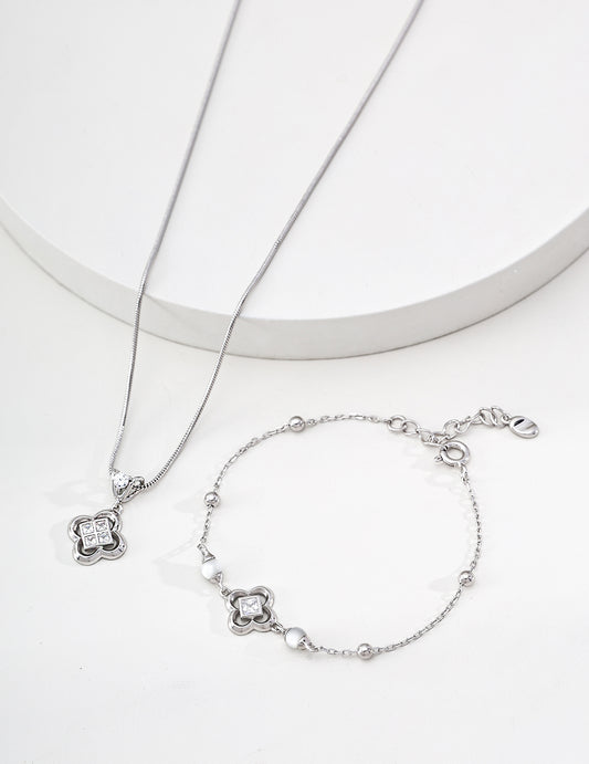 S925 Classic Zirconia Necklace: Sophisticated Vintage Feel for Adults