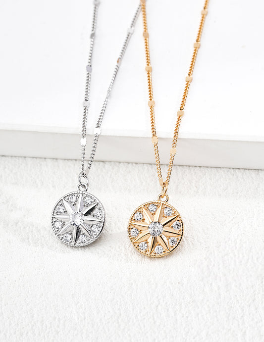S925 Zirconia Necklace with Retro Design - Urban and Elegant Shine
