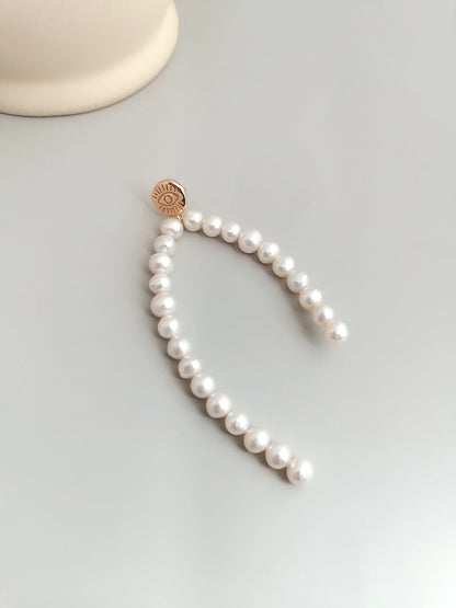 ロング 淡水パール ピアス E0701