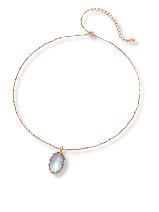 シルバーホースシェルネックレス D0531