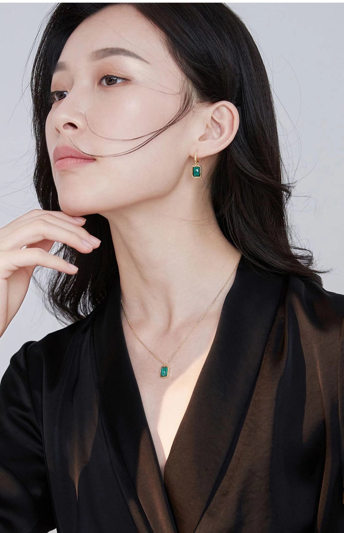 Malachite Classic Necklace D0175