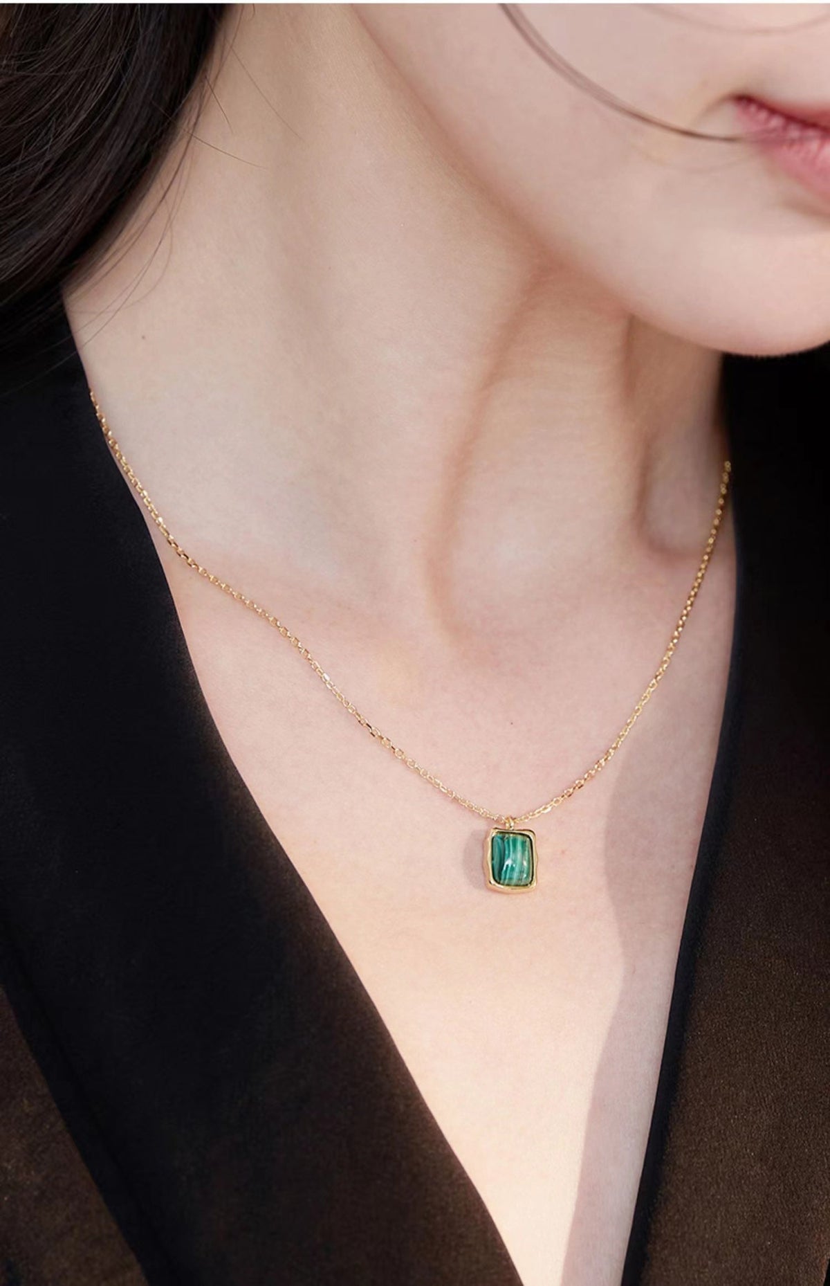 Malachite Classic Necklace D0175