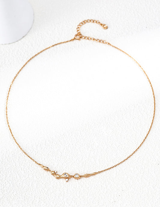 【Dream of the Galaxy】 A starry sky necklace featuring shimmering, delicate zirconia