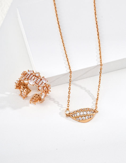 [Seed of Wealth] Vintage-Style Zirconia Lucky Necklace