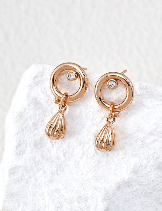 Vintage-style Melody Zirconia Earrings Sterling Silver 925