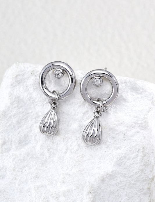 Vintage-style Melody Zirconia Earrings Sterling Silver 925