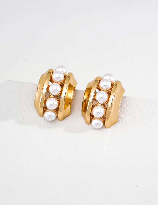 S925 Silver High Quality Shell Pearl Elegant Earrings
