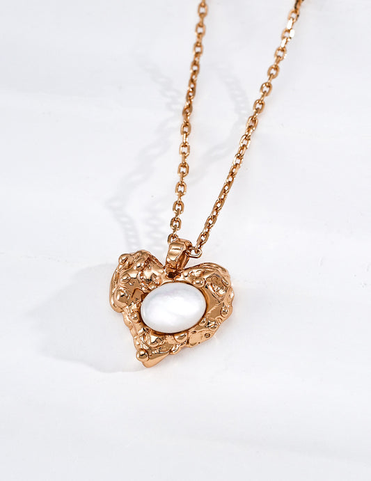 S925 Silver Vintage Style Mother-of-Pearl Necklace