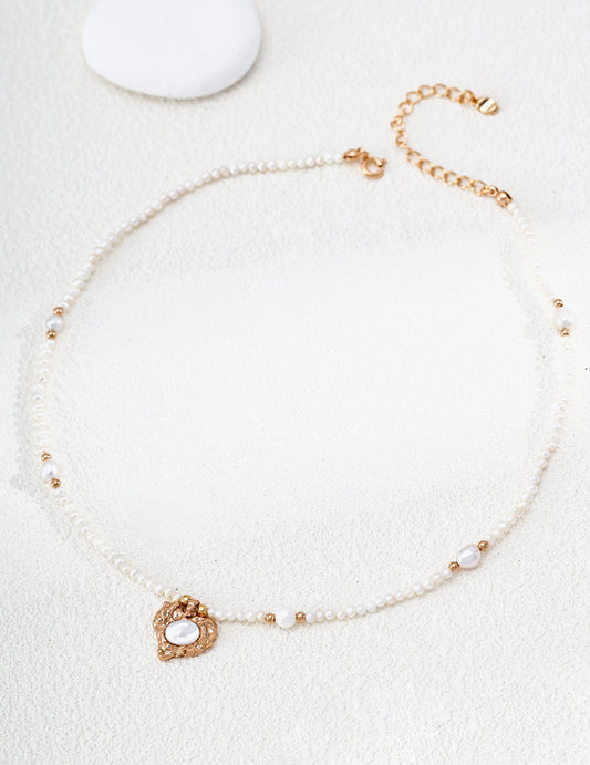 S925 Silver Vintage Style Mother-of-Pearl Necklace