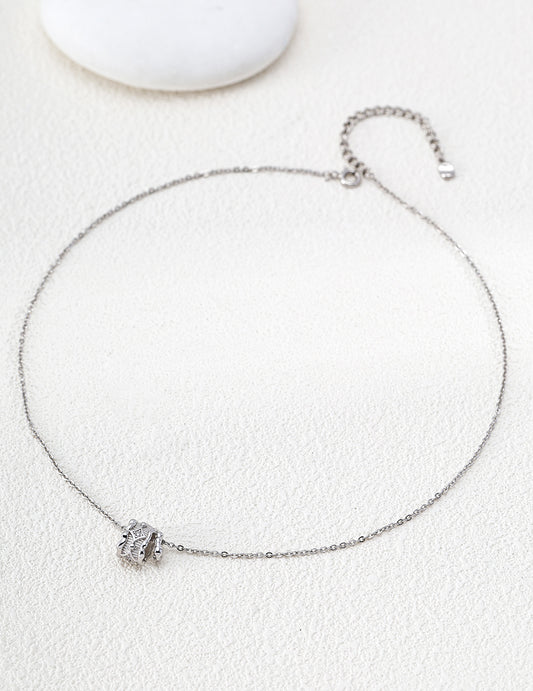S925 Sterling Silver Vintage-Style Zirconia Design Necklace