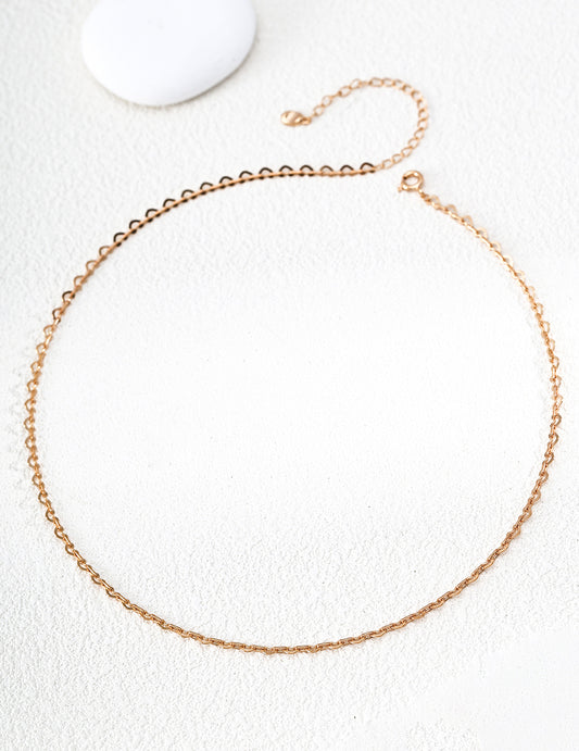Sterling Silver 925 Heart Motif Simple Necklace Delicate Design Gold