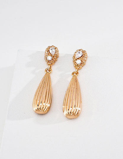 S925 ヴィンテージ ジルコニア ピアス クラシック