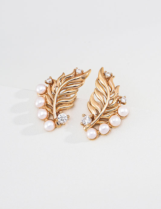 S925 Vintage Zirconia Freshwater Pearl Earrings Elegant