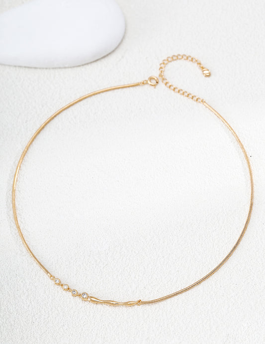 Zirconia Fluid Design Nuance Drop Necklace