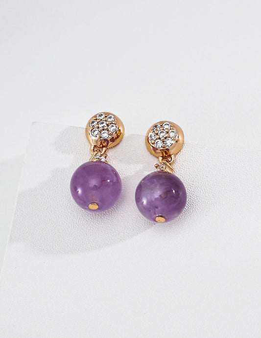 Amethyst and Baroque Freshwater Pearl Earrings: Adding Color to Your Everyday