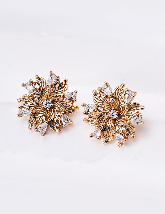 Lily Petal Zirconia Earrings: Elegance that Shimmers with Every Sway