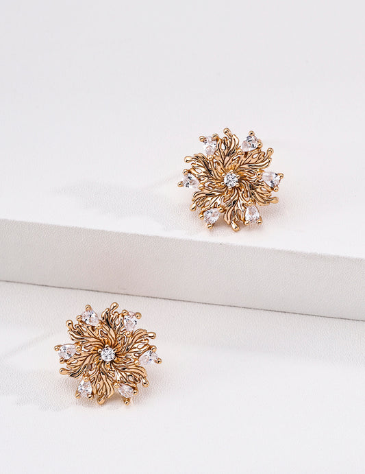 Lily Petal Zirconia Earrings: Elegance that Shimmers with Every Sway