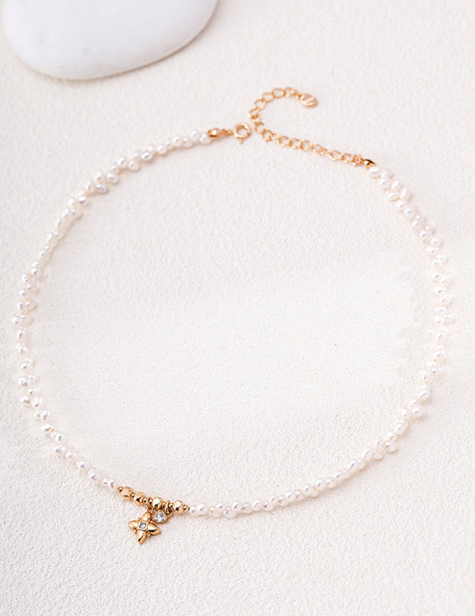 Sterling Silver 925 Elegant Freshwater Pearl Necklace