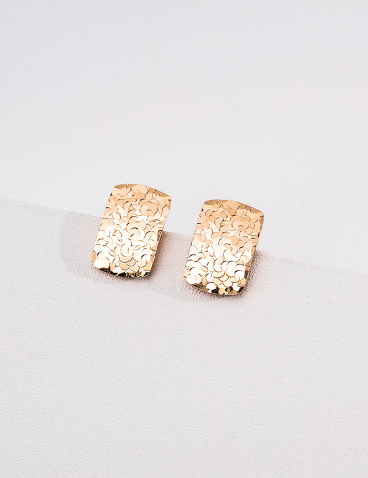 Sterling Silver 925 Simple Vintage Style Stud Earrings