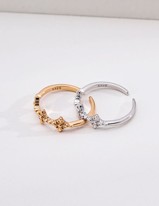 S925 Silver Vintage Design Ring Simple Modern