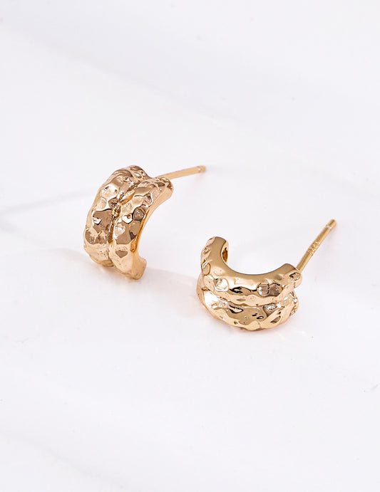S925 Vintage Gold Design Earrings E01593