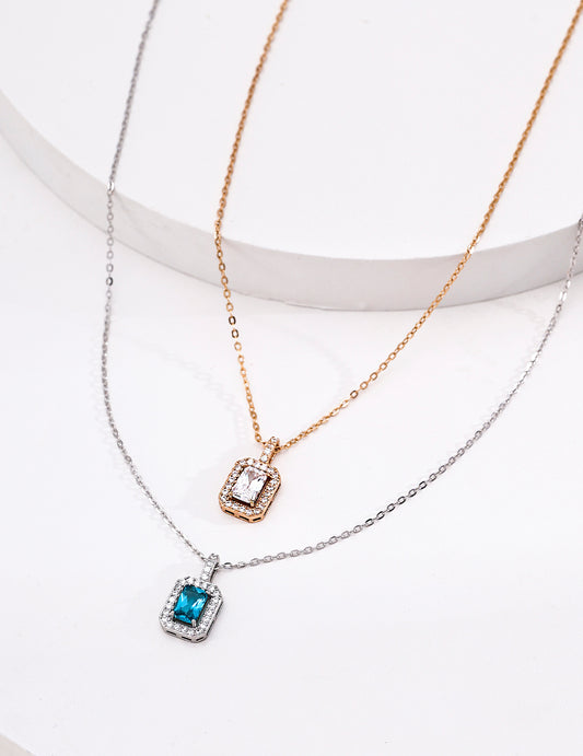 Zirconia Vintage Style Gold Plated Necklace D0567