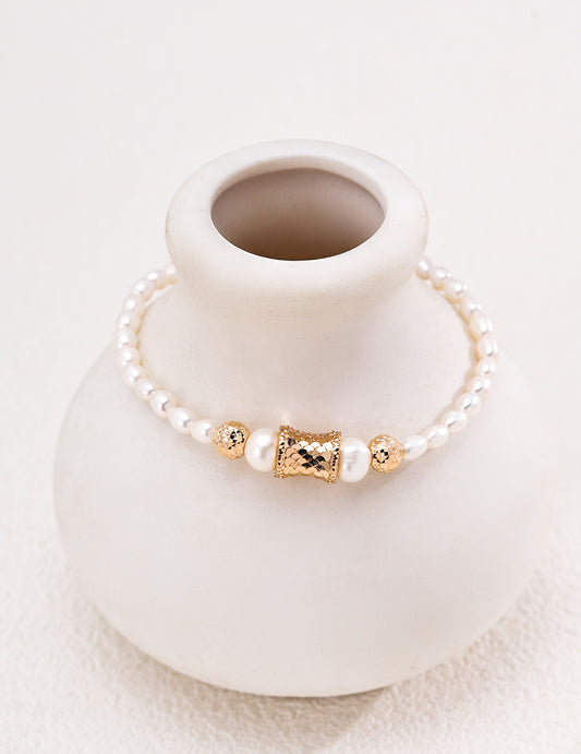 S925 Freshwater Pearl Vintage Style Bracelet SL0307