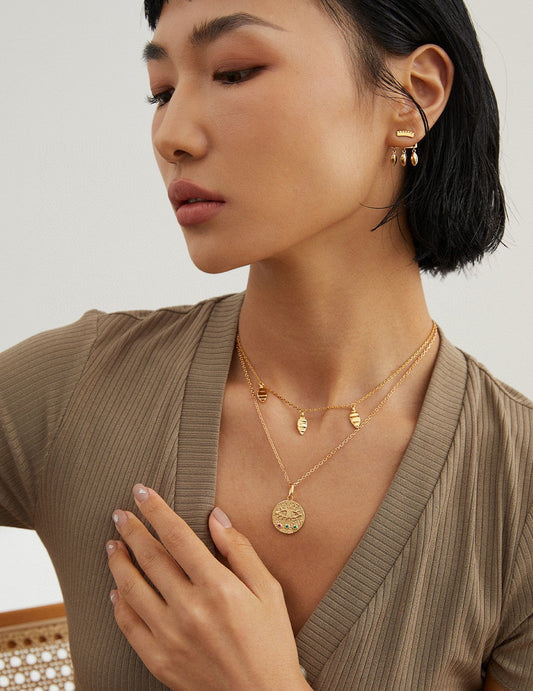 Silver 925 Simple Chain Necklace French Style