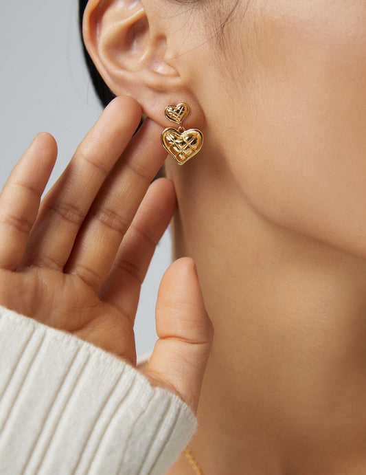 Silver 925 Heart Motif Earrings: Simple, Beautiful Curves
