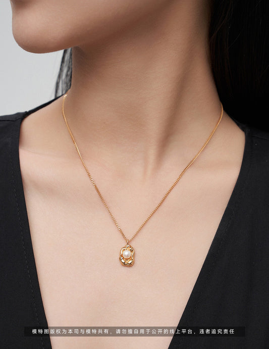 S925 Freshwater Pearl Choker Necklace Minimalist French Chic