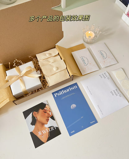 配送パッケージについて（巾着袋・ジュエリーボックス・配送箱・お手入れカード・シルバークロス）