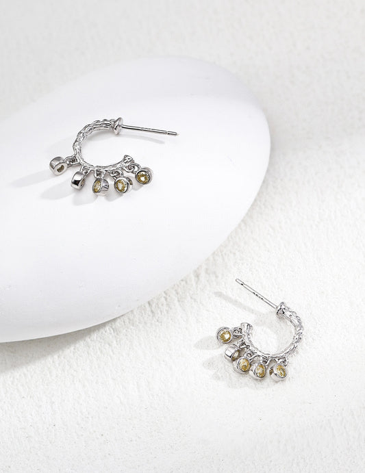 S925 Vintage-Style Zirconia Elegant Earrings - 2 Colors