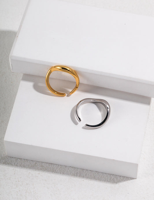 S925 Silver Minimalist Nuance Line Ring