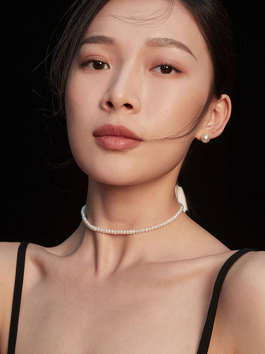 Freshwater Pearl Necklace & Bracelet Set - Warm Glow