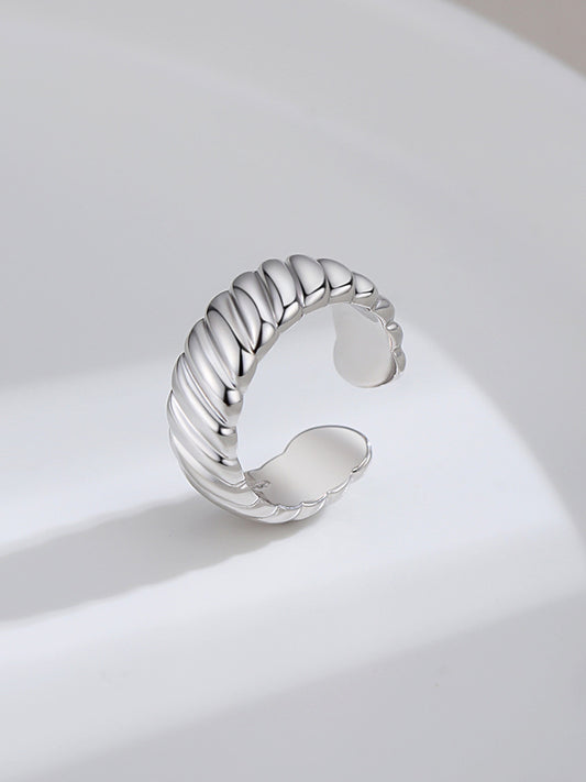 S925 Gear Series Nuance Uneven Texture Ring