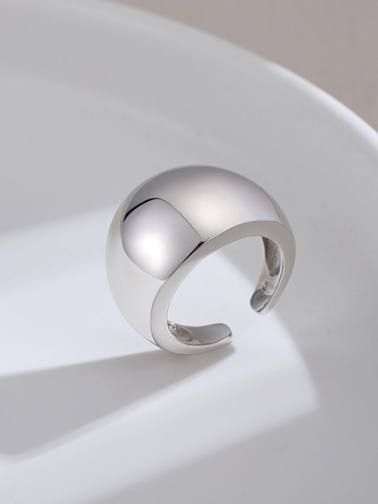 Silver 925 Plain Curved Ring: Smooth, Beautiful Curves