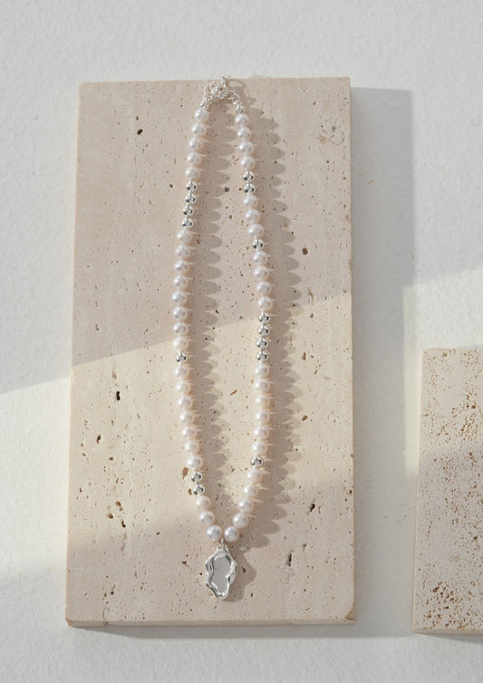 [Kyohaku] Freshwater Pearl Silver 925 Nuance Choker