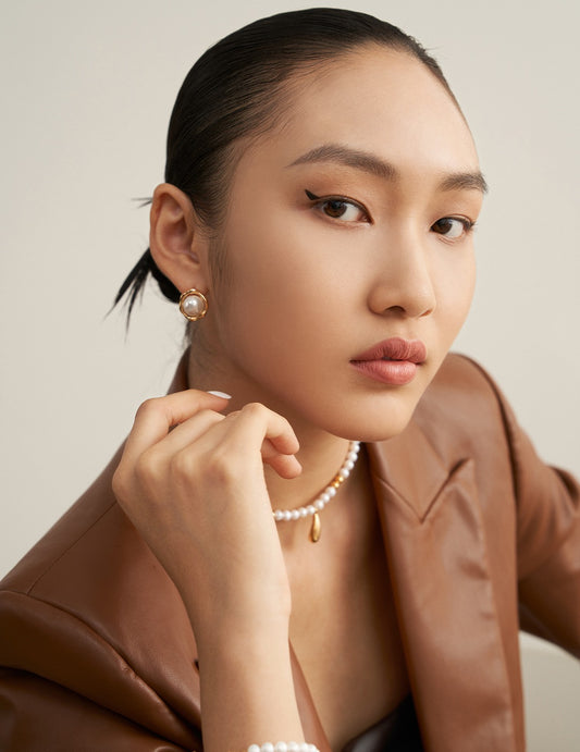 S925 Freshwater Pearl Earrings: Sophisticated Adult Mode Style