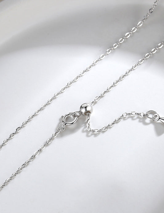 Sterling Silver 925 Minimalist O-Chain Necklace, Perfect for Layering