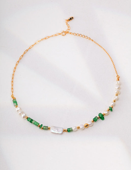 S925 Freshwater Pearl French Minimalist Necklace