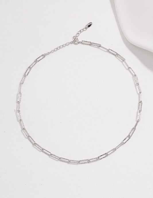S925 French Minimalist Simple Plain Necklace