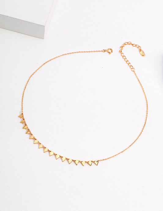 S925 Minimalist French Chic Necklace Gold Plated YD0030