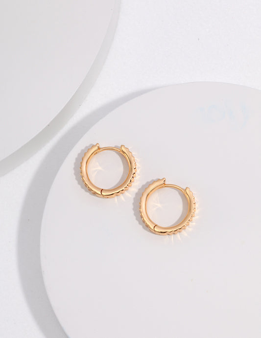 S925 Simple Hoop Earrings French Minimalist Design